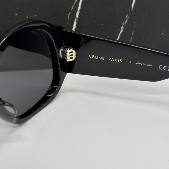 NEW CELINE CL40305U 01A BLACK OVERSIZED WOMEN SUNGLASSES CELINE - Picture 9 of 10